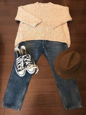 「アイテム（ピアス（両耳用））」を使った、MOMOさん（レディース・146cm・30代）の秋コーディネート