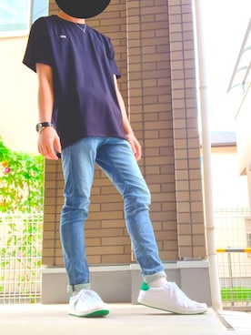 「リドム」｜「アイテム（アナログ腕時計）」を使った、シンさん（メンズ・170cm）の秋コーディネート