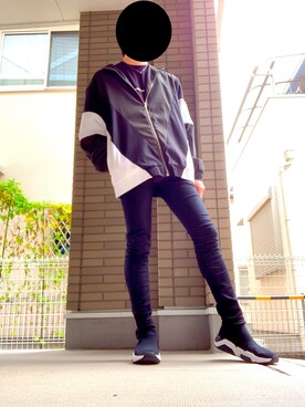 「リドム」｜「アイテム（ブルゾン）」を使った、シンさん（メンズ・170cm）の秋コーディネート