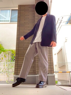 「リドム」｜「アイテム（ブーツ）」を使った、シンさん（メンズ・170cm）の秋コーディネート