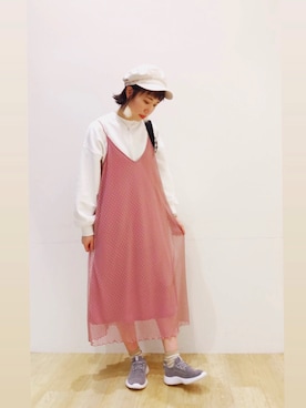 「アイテム（キャスケット）」を使った、niboshiさん（レディース・163cm・10代）の冬コーディネート