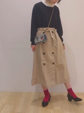 「Wordtrobe（ワードトローブ）のアイテム」を使った、niboshiさん（レディース・163cm）の冬コーディネート