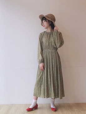「麦わら帽」｜niboshiさん（レディース・164cm）の春コーディネート