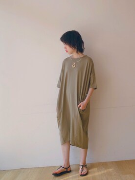 「アイテム（ワンピース/ドレス）」を使った、niboshiさん（レディース・164cm・10代）の夏コーディネート