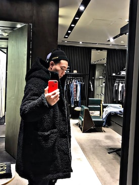 「DSQUARED2（ディースクエアード）のアイテム（ピーコート）」を使った、EZ87さん（メンズ・180cm）の冬コーディネート