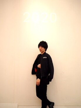 「H&M（エイチ・アンド・エム）のアイテム（ローファー）」を使った、下山真佑郎さん（メンズ・178cm）の春コーディネート