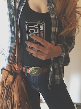 「MOUSSY（マウジー）のアイテム（PC・スマホグッズ/家電）」を使った、yssuyamさん（レディース・159cm）の秋コーディネート