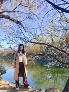 「Lily（リリイ）のアイテム（ジャケット/アウター）」を使った、糖豆喵さん（レディース・165cm）の春コーディネート