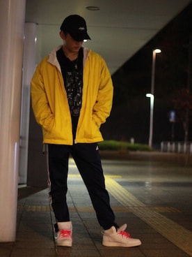 「unrelaxing（アンリラクシング）のアイテム（帽子）」を使った、owl08さん（メンズ・176cm）の秋コーディネート