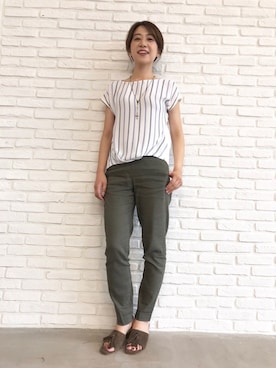 「ICB（アイシービー）のアイテム（トップス）」を使った、Ayaさん（レディース・160cm）の夏コーディネート