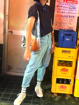 「DHOLIC（ディーホリック）のアイテム（バッグ）」を使った、Rさん（メンズ・171cm）の夏コーディネート