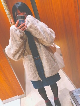 「WEGO（ウィゴー）のアイテム（その他アウター）」を使った、meeeechan96さん（レディース・155cm）の春コーディネート