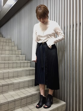 「Yasutoshi Ezumi（ヤストシエズミ）のアイテム」を使った、T.yukikoさん（レディース・157cm）の夏コーディネート