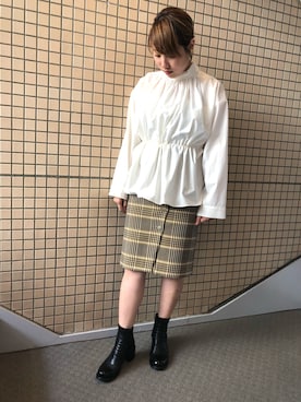 「Yasutoshi Ezumi（ヤストシエズミ）のアイテム」を使った、T.yukikoさん（レディース・157cm）の夏コーディネート