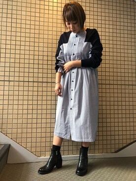「B'2nd（ビーセカンド）のアイテム（ワンピース/ドレス）」を使った、T.yukikoさん（レディース・157cm）の夏コーディネート