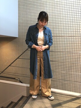 「アイテム（シャツワンピース）」を使った、T.yukikoさん（レディース・157cm・20代）の冬コーディネート