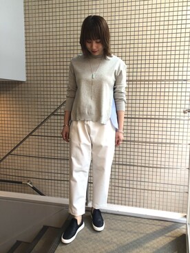 「アイテム（スリッポン）」を使った、T.yukikoさん（レディース・157cm・20代）の春コーディネート