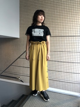 「EZUMi（エズミ）のアイテム（その他パンツ）」を使った、T.yukikoさん（レディース・157cm）の夏コーディネート