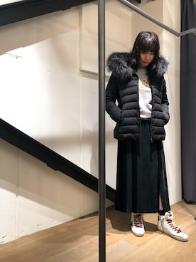 「TATRAS」｜「アイテム（スウェット）」を使った、T.yukikoさん（レディース・157cm）の秋コーディネート