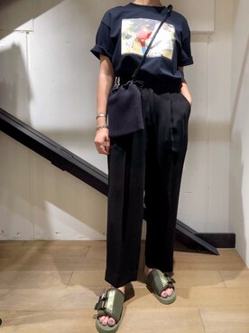 「EZUMi（エズミ）のアイテム（その他パンツ）」を使った、T.yukikoさん（レディース・157cm）の夏コーディネート
