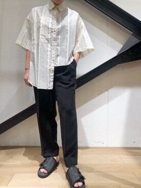 「EZUMi（エズミ）のアイテム（その他パンツ）」を使った、T.yukikoさん（レディース・156cm）の夏コーディネート