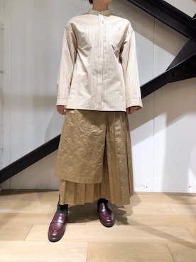「EARIH（アーリ）のアイテム（スカート）」を使った、T.yukikoさん（レディース・156cm）の秋コーディネート