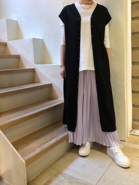 「B'2nd（ビーセカンド）のアイテム（ワンピース/ドレス）」を使った、T.yukikoさん（レディース・156cm）の春コーディネート