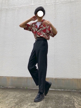 「Dr. Martens（ドクターマーチン）のアイテム（スリッポン）」を使った、ひでさん（メンズ・182cm）の夏コーディネート