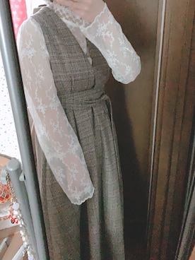 「fifth（フィフス）のアイテム（つなぎ/オールインワン）」を使った、onattsuさん（レディース・147cm）の冬コーディネート