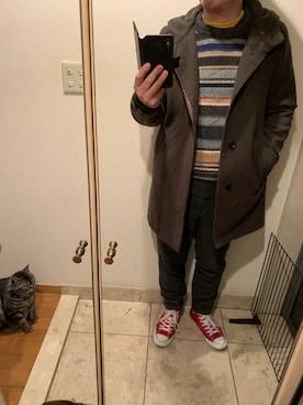 小川 泰弘さん（メンズ・172cm）の冬コーディネート