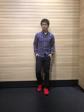 「黒パンツ」｜Yuyaさん（メンズ・174cm）の冬コーディネート