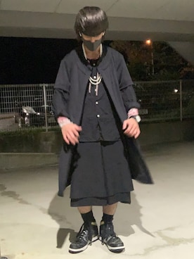 「コムデギャルソンオムプリュス」｜「アイテム（アクセサリー）」を使った、ぐっちさん（メンズ・165cm）の秋コーディネート