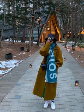 「BLACK BY MOUSSY（ブラックバイマウジー）のアイテム（その他アウター）」を使った、MIUさん（レディース・163cm）の冬コーディネート