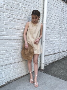 「Chico（チコ）のアイテム（チュニック）」を使った、AMI NAKAGAWAさん（レディース・158cm）の春コーディネート