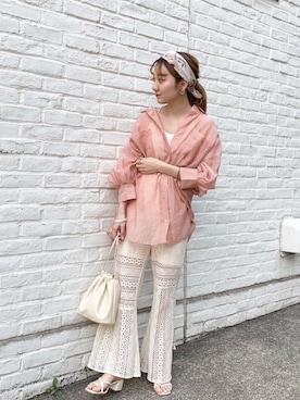 「Chico（チコ）のアイテム（財布/小物）」を使った、AMI NAKAGAWAさん（レディース・158cm）の春コーディネート