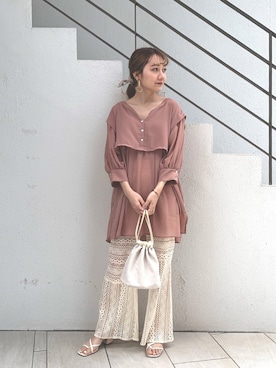 「Chico（チコ）のアイテム（財布/小物）」を使った、AMI NAKAGAWAさん（レディース・158cm）の夏コーディネート