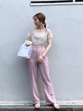 「Chico（チコ）のアイテム（財布/小物）」を使った、AMI NAKAGAWAさん（レディース・158cm）の夏コーディネート