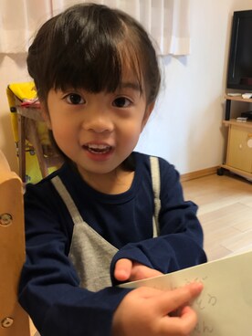 「アイテム（ワンピース）」を使った、安藤喜文さん（キッズ・130cm）の冬コーディネート