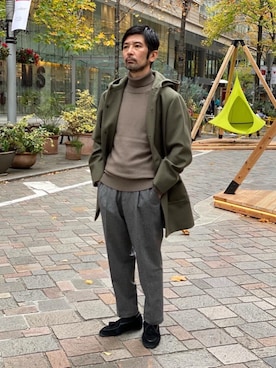 「UNITED ARROWS（ユナイテッドアローズ）のアイテム（その他アウター）」を使った、齋藤幸司さん（メンズ・172cm）の冬コーディネート