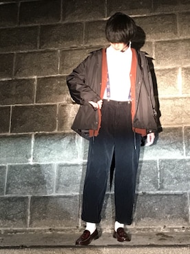 「Vient Americano（ヴィエントアメリカーノ）のアイテム」を使った、諸葛亮さん（メンズ・180cm）の冬コーディネート