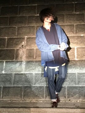 「Vient Americano（ヴィエントアメリカーノ）のアイテム」を使った、諸葛亮さん（メンズ・180cm）の冬コーディネート