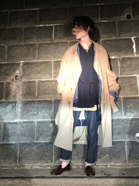 「Vient Americano（ヴィエントアメリカーノ）のアイテム」を使った、諸葛亮さん（メンズ・180cm）の冬コーディネート