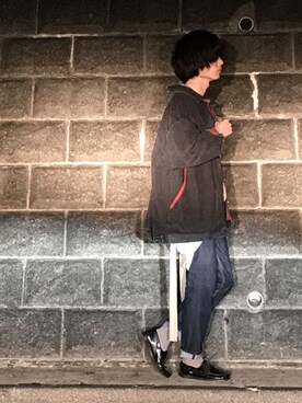 「UNIQLO（ユニクロ）の50色ソックス（消臭機能付き）（ソックス/靴下）」を使った、諸葛亮さん（メンズ・180cm）の春コーディネート