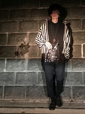 「unfil（アンフィル）のアイテム（ジャケット/アウター）」を使った、諸葛亮さん（メンズ・180cm）の春コーディネート