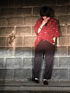 「Vient Americano（ヴィエントアメリカーノ）のアイテム」を使った、諸葛亮さん（メンズ・180cm）の春コーディネート