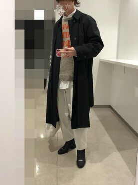 「SHAREEF（シャリーフ）のアイテム（ブーツ）」を使った、諸葛亮さん（メンズ・180cm）の冬コーディネート