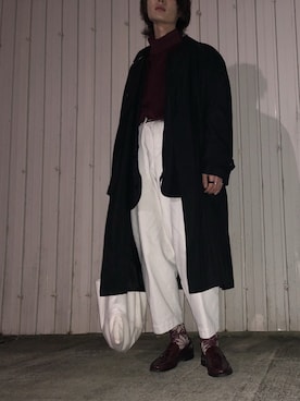 「CHAPS（チャップス）のアイテム（ジャケット/アウター）」を使った、諸葛亮さん（メンズ・180cm）の冬コーディネート