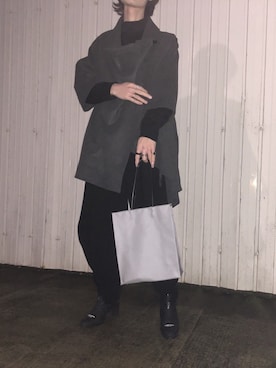 「SHAREEF（シャリーフ）のアイテム（ブーツ）」を使った、諸葛亮さん（メンズ・180cm）の冬コーディネート