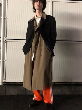 「アイテム（モカシン/デッキシューズ）」を使った、諸葛亮さん（メンズ・180cm）の秋コーディネート