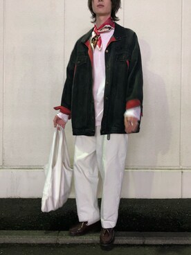 「amiacalva（アミアカルヴァ）のアイテム」を使った、諸葛亮さん（メンズ・179cm）の春コーディネート